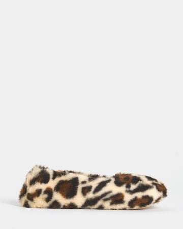Brandy Fluffy Ballerina Slippers - Wide Fit (E)