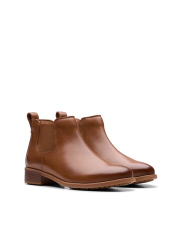 Clarks Leather Havisham Chelsea Ankle Boot - Wide Fit (E)