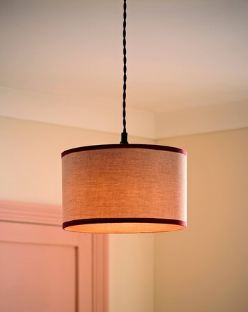 ValueLights Kiara Pink Woven Shade with Colour Match Inner Small
