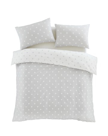 Catherine Lansfield Brushed Polka Dot Duvet Cover Set