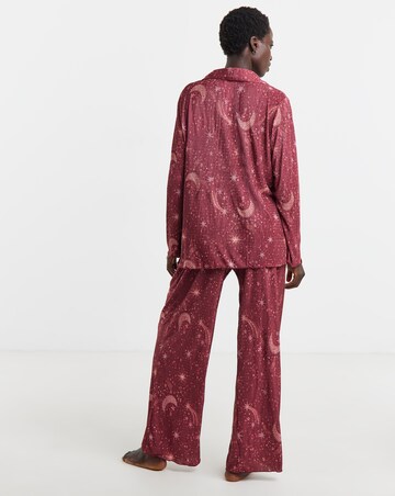 Figleaves Celestial Plisse Button Through Pyjama Set