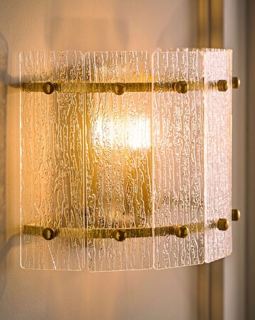 ValueLights Darcy Brushed Gold Flush Wall Light