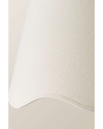 ValueLights Mabel Large Scalloped Bottom Natural Linen Shade 45cm