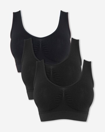 Pretty Secrets (3 Pack) Comfort Tops (Fits A-D) Black/Black/Black