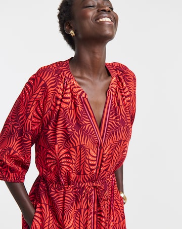 Border Print Maxi Dress
