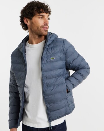 Lacoste Lightweight Water Repellent Puffer Jacket - Grey
