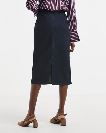 Indigo Denim Smart Pencil Skirt