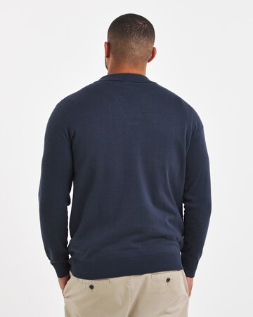 Long Sleeve Cotton Trophy Neck Polo