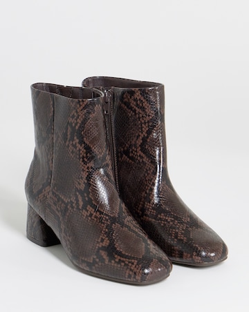 Carmella Block Heel Ankle Boots - Extra Wide Fit (EEE)