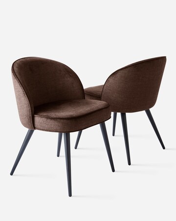 Emilie Chenille Pair of Dining Chairs
