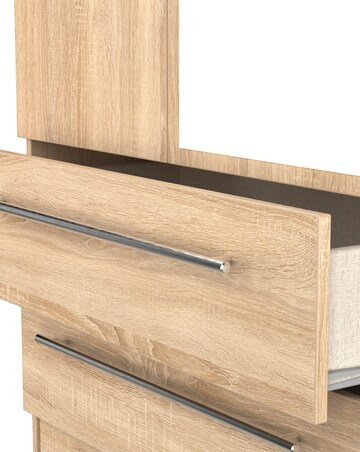 Osprey Ready Assembled 2 Door 2 Drawer Mirrored Wardrobe - Kids
