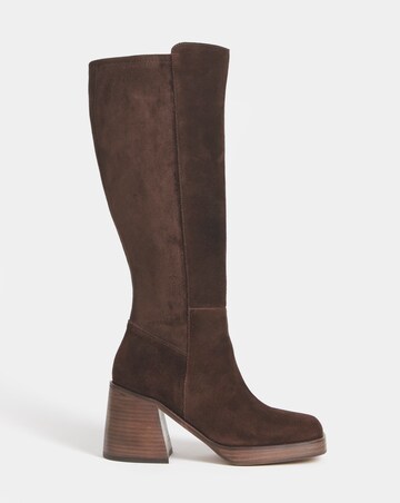 Jodi Leather Platform Knee High Boots - Standard Fit (D) & Standard Calf