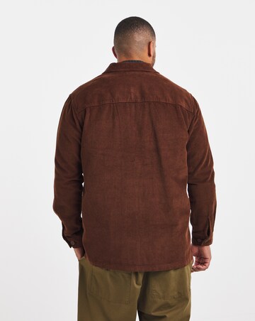 Jack & Jones Toronto Corduroy Zip Shirt - Brown