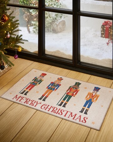 Christmas Nutcrackers Washable Doormat