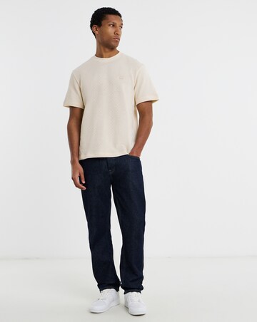 Lacoste Short Sleeve Textured T-Shirt - Natural