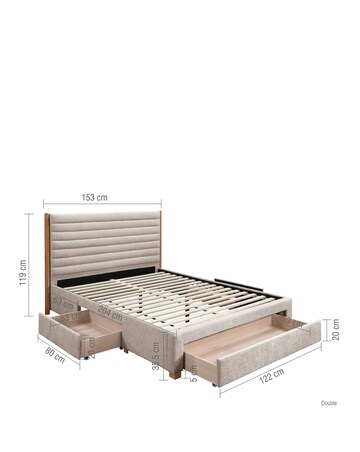 Arabella Bed Frame with Drawer Storage