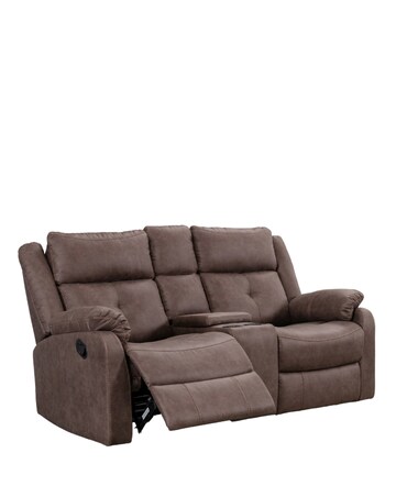 Victor Manual Recliner 2 Seater Sofa with Console