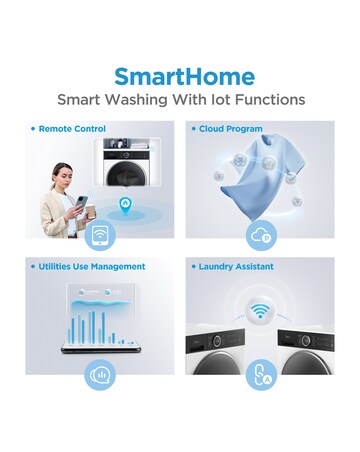 Midea 9kg Washer Dryer - White + Installation