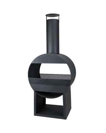 Charles Bentley Black Steel Chimenea