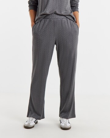 Slate Cable Knit Jogger
