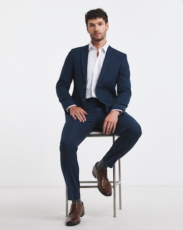 Regular Fit Linen Blend Suit Jacket