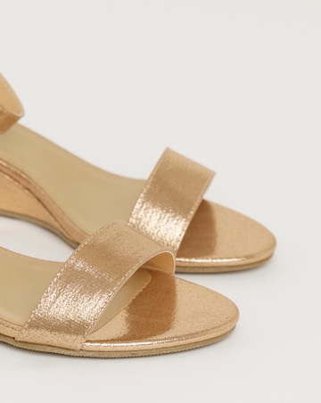 Rio Low Wedge Barely There Sandals - Wide Fit (E)