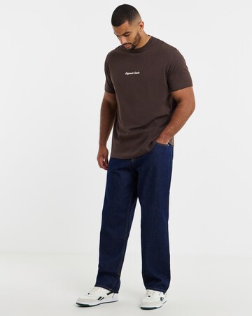Jack & Jones Norrebro Embroidered Logo T-Shirt - Brown