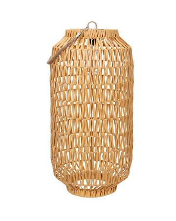 ValueLights Solar Powered Outdoor Natural Rope Lantern Garden Light Floor Lamp