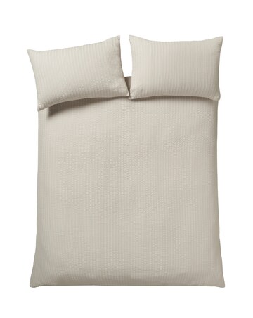 Catherine Lansfield Stripe Seersucker Duvet Cover Set