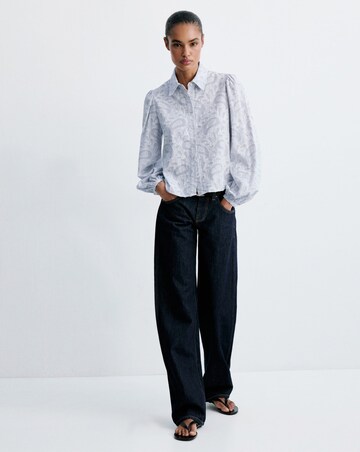 Mango Striped Shirt With Embroidered Details