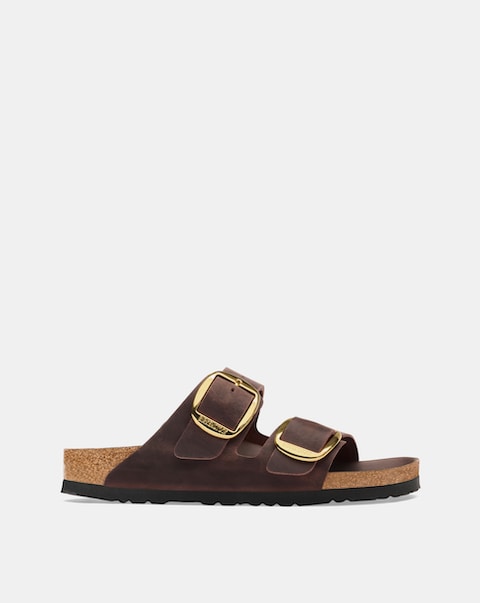 Birkenstock Arizona Big Buckle Oiled Leather Mule Sandals - Standard Fit