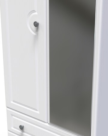 Peregrine Ready Assembled 2 Door 2 Drawer Mirrored Wardrobe - Kids