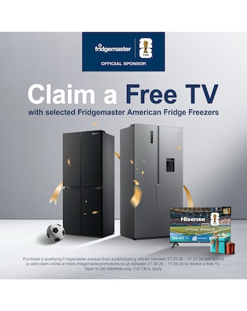 Fridgemaster MS91558DEB Non-Plumbed Total No Frost American Fridge Freezer Black