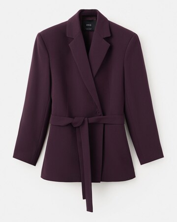 Mango Double-Breasted Blazer With Belt
