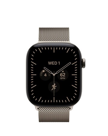 Apple Watch Series 12 GPS + Cellular 46mm - Titanium/Natural Milanese Loop - S/M