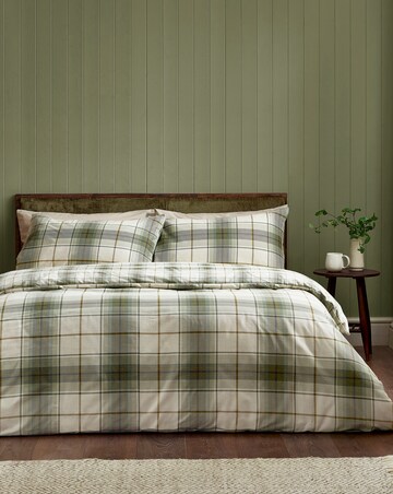 Catherine Lansfield Brushed Troon Check Duvet Cover Set