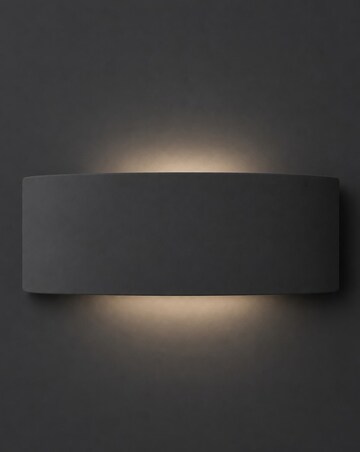 ValueLights Vincent Dark Navy Curved Flush Wall Light