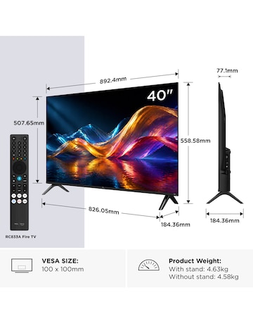 TCL 40V5D-UK 40in FHD QLED Smart Fire TV