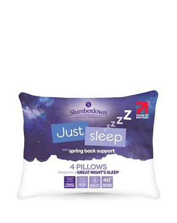 Slumberdown Just Sleep Firm Support Pillow 4 Pack