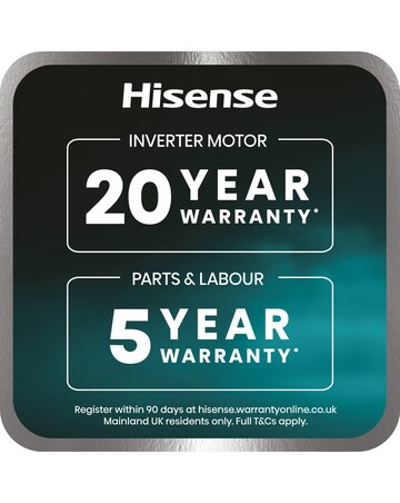 Hisense 7i 12kg 1400rpm KitchenFit Washing Machine Black