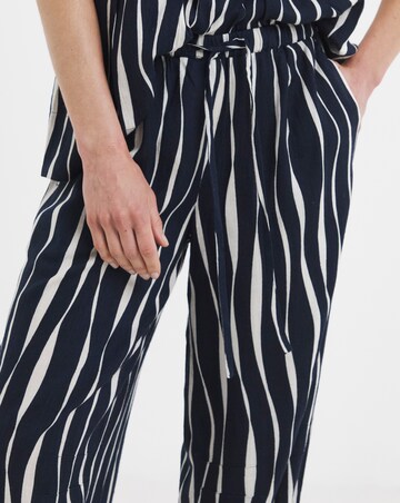 Linen Mix Barrel Trousers
