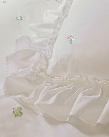 Cath Kidston Tiny Floral Embroidered Frill Duvet Cover Set