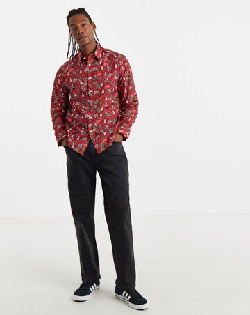Long Sleeve Christmas Printed Shirt