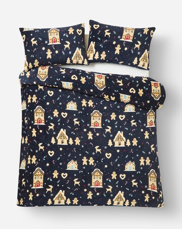 Festive Gingerbread Fleece Duvet Cover Set