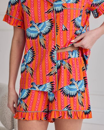 Chelsea Peers Short Sleeve Reverse Ruffle Set