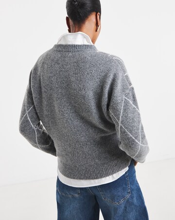 Loose Thread Argyle Jumper