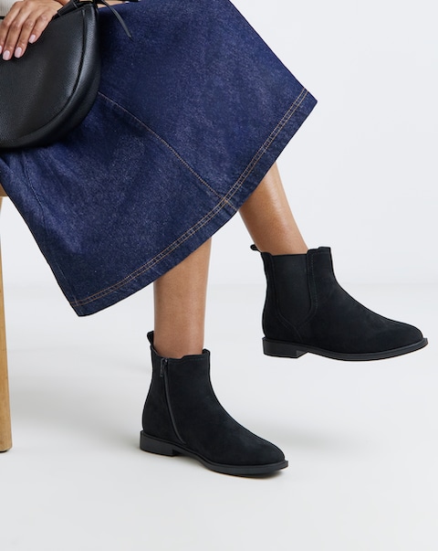 Emma Classic Chelsea Ankle Boots - Wide Fit (E)