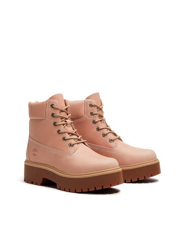 Timberland Pink Stone Street Lace Up Boots - Standard Fit (D)
