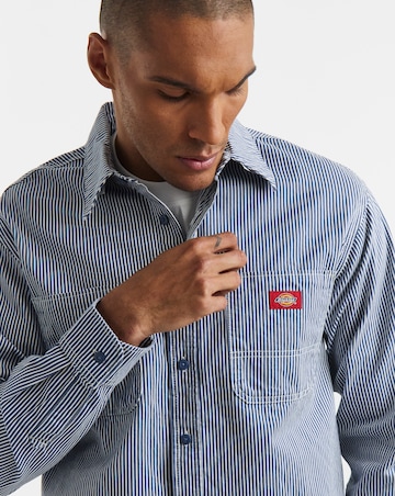 Dickies Long Sleeve Hickory Worker Shirt - Retro Indigo