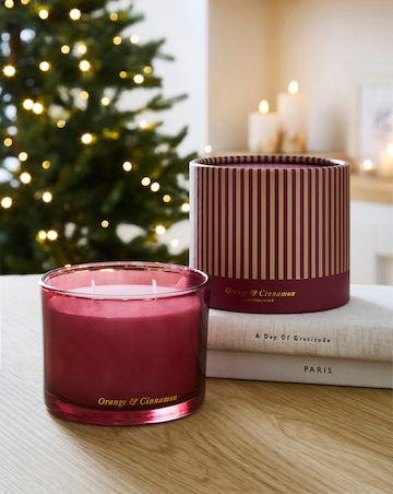 Classic Elegance Orange & Cinnamon Boxed Glass Candle